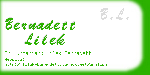 bernadett lilek business card